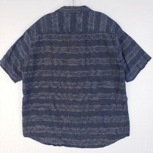 OUTERKNOWN Shirt Organic Cotton/Linen Blend Short Sleeve size XXL Striped Casual - Picture 5 of 10